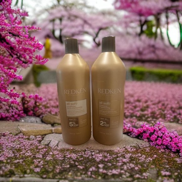 Redken all soft Shampoo conditioner with Argan Oil Dry Hair 33.8 oz Liter